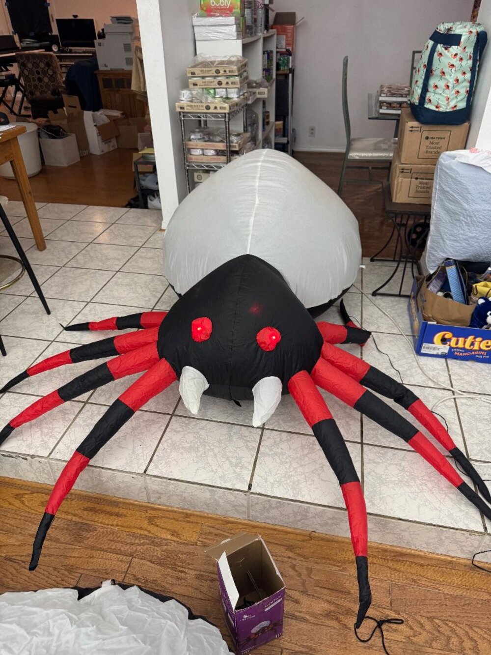 GOOSH 5ft Inflatable Halloween Red Spider